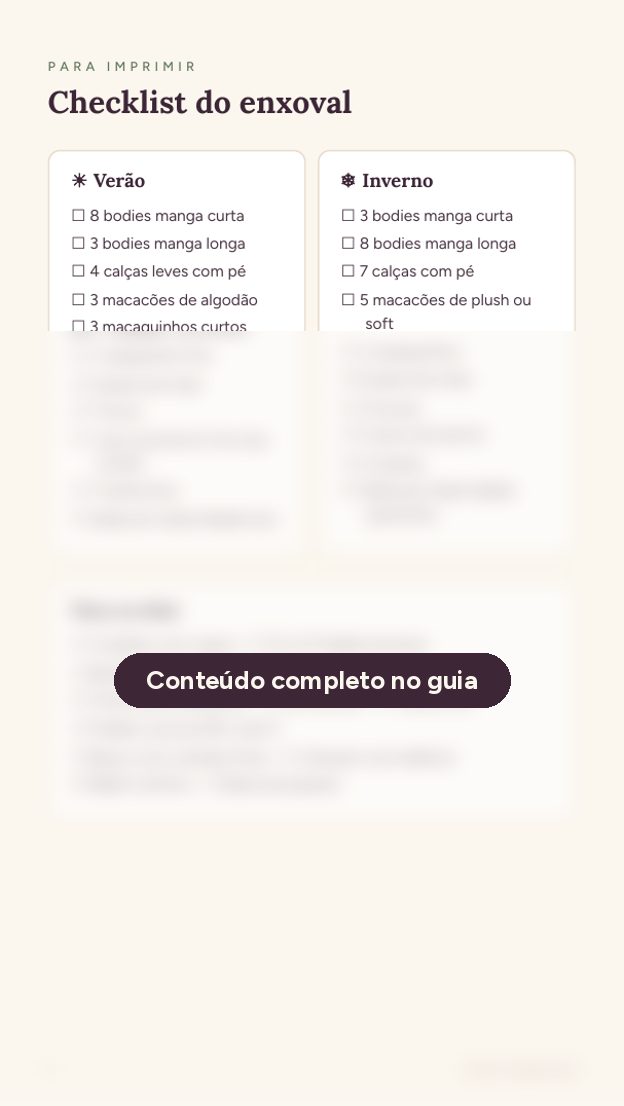 Prévia: Checklist para imprimir