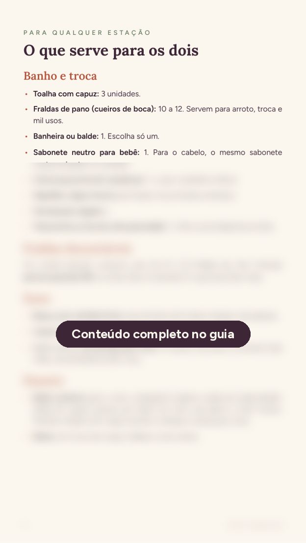 Prévia: O que serve para as duas estações