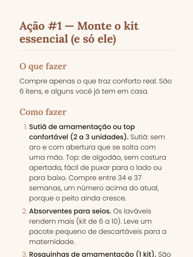 Prévia: Página do kit essencial